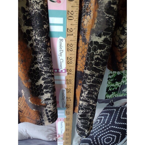 Ruby Rd Size 3X Top Boho Western Southwestern Reptile Snake Print Rodeo Festival - Picture 6 of 6